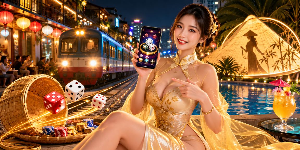 Trò chơi tài xỉu với xúc xắc và áo dài truyền thống Hà Nội