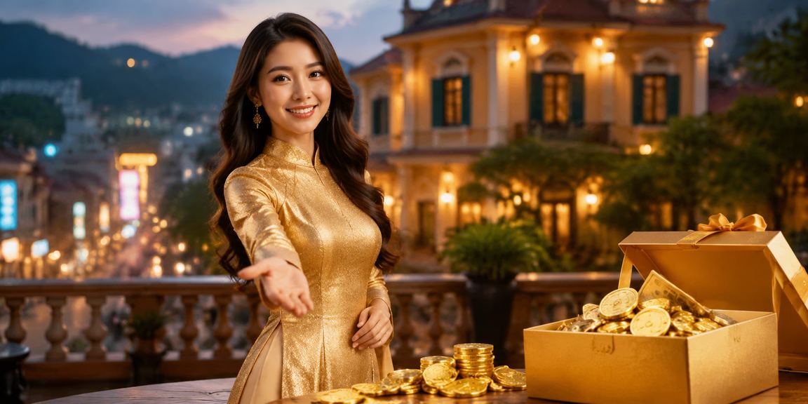 Không gian casino và betting hiện đại tại Việt Nam với ánh đèn rực rỡ